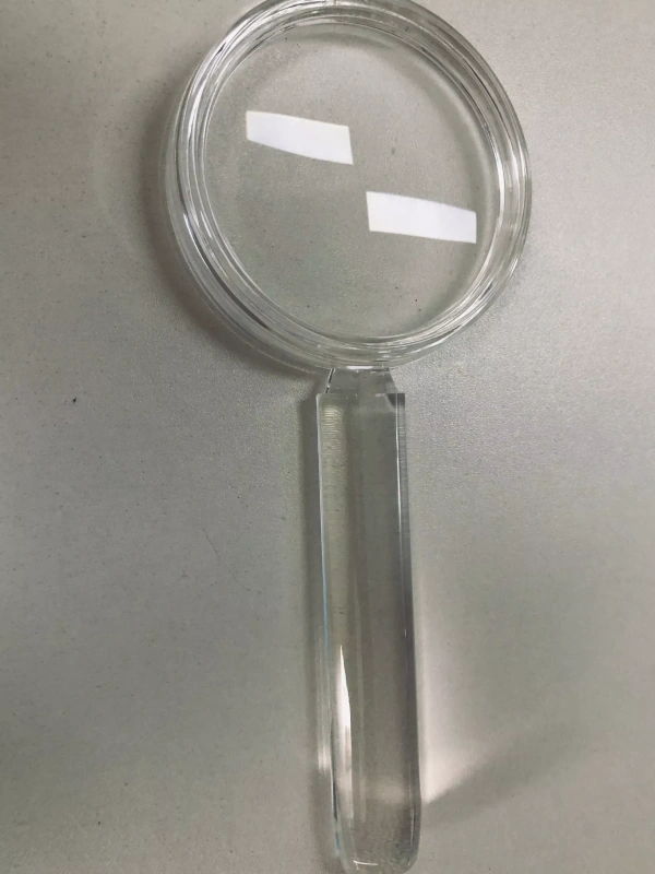 Handheld Crystal magnifier CCR1075 transprant clear magnifier