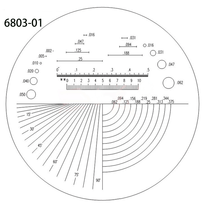 8x Standing magnifier with glass reticle C-6803 Series