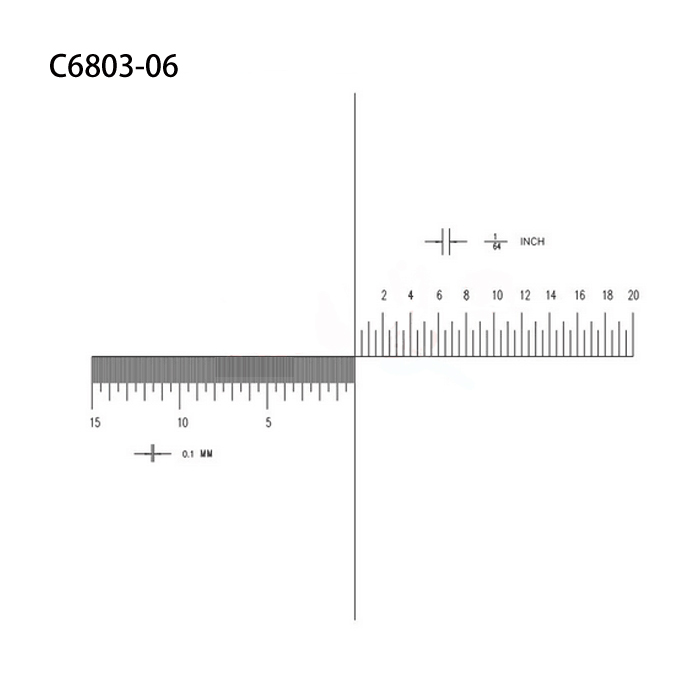8x Standing magnifier with glass reticle C-6803 Series