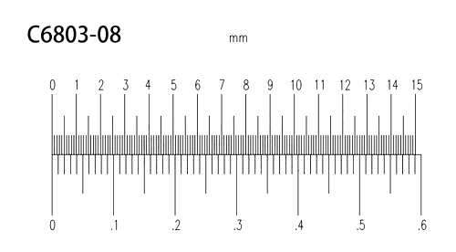8x Standing magnifier with glass reticle C-6803 Series