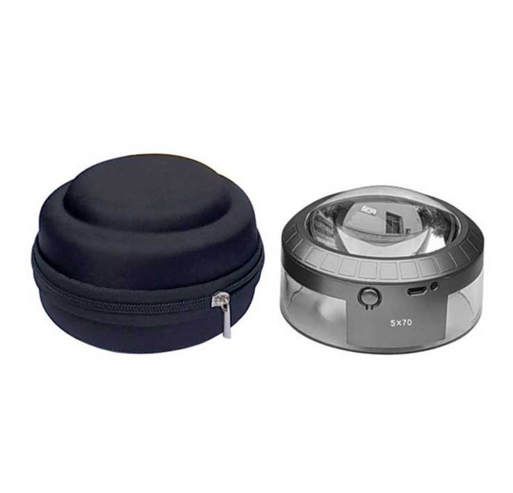 Super quality recharger LED Dome magnifier 5X C-6932 Aspheric lens