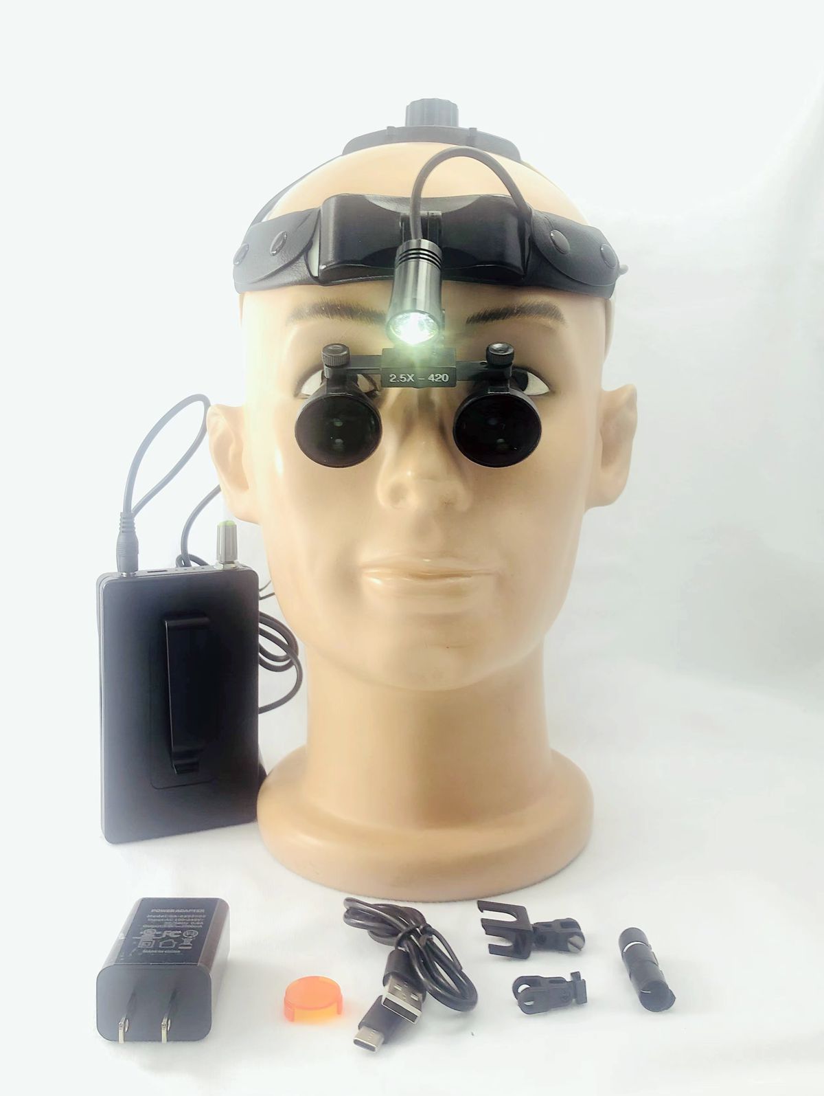 Headband medical lamps CHL-M08P-CP-H with  Dental Surgical loupes 2.5x 3.0x 3.5X