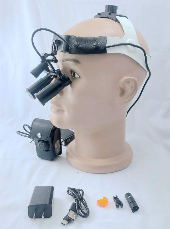 New Designing  Headband medical headlight CHL-JC-M06C-BP with  Prismatic Dental Surgical loupes 3.0X-8.0X