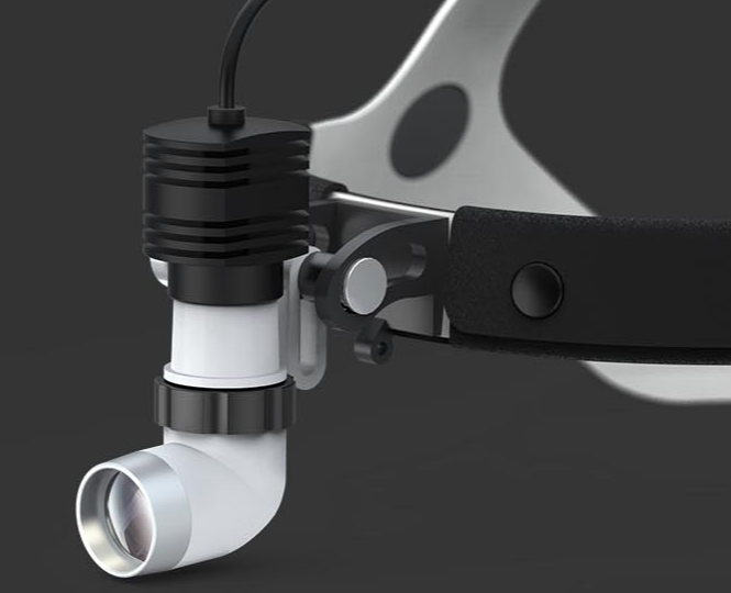 Heaband Surgical  LED lights CKD205AY-1 with Prismatic dental surgical loupes 3.0X-8.0X