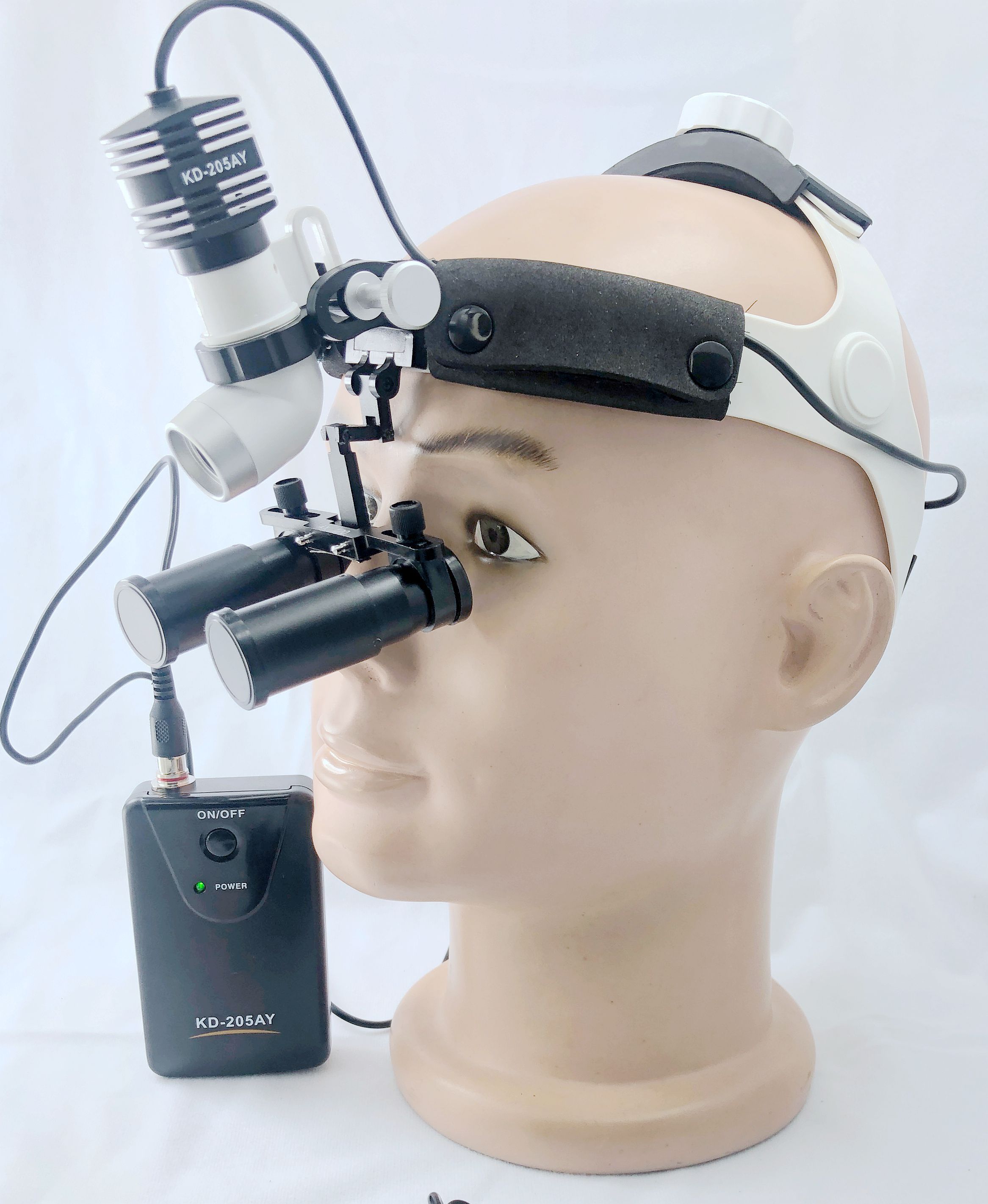 Heaband Surgical  LED lights CKD205AY-1 with Prismatic dental surgical loupes 3.0X-8.0X