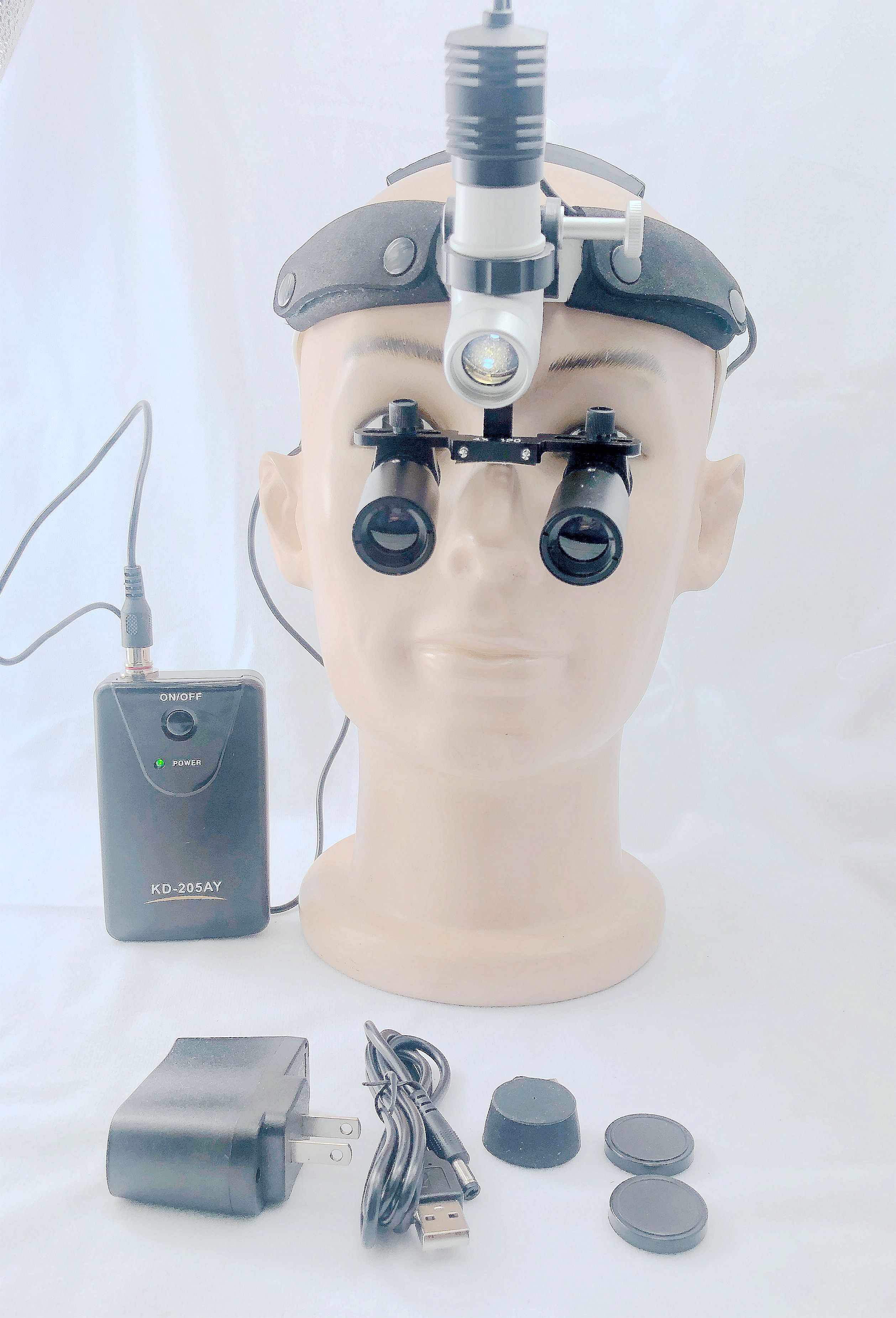 Heaband Surgical  LED lights CKD205AY-1 with Prismatic dental surgical loupes 3.0X-8.0X
