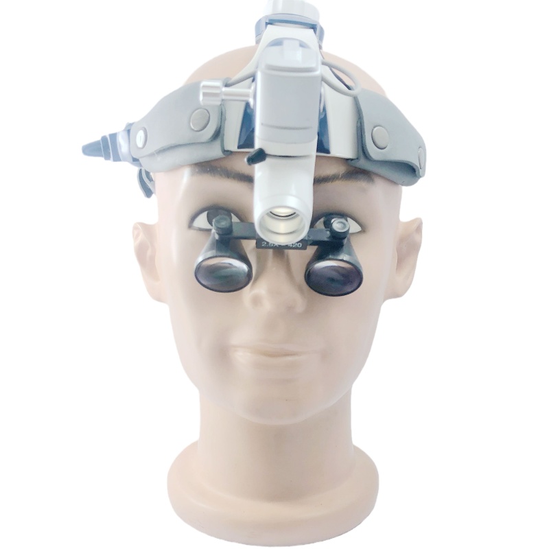 Headband Surgical LED light CKD205AY-2 with Galilean Loupes 2.5X 3.0X 3.5X  5W  (cordless)    2 pieces  battery