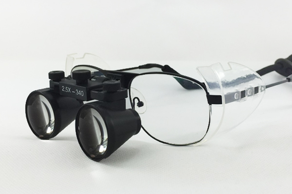  CHL medical light CHL-JC-M08P-CP with Flip Up dental surgical loupes  2.5x 3.0x 3.5x Titanium  frames 