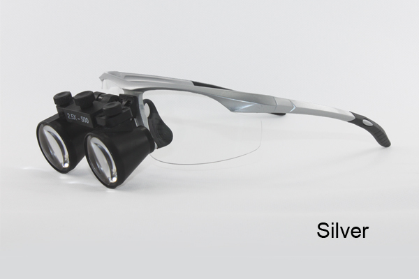 CHL medical light CHL-JC-M08B-CP with Flip Up dental surgical loupes  2.5x 3.0x 3.5x with Sports frames