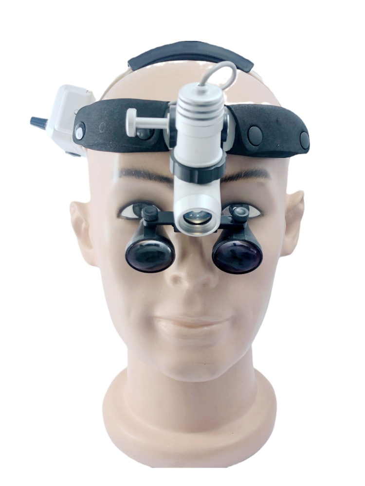 Headband LED dental surgical light CKD203AY-4 with Galilean Loupes 2.5X 3.0X 3.5X
