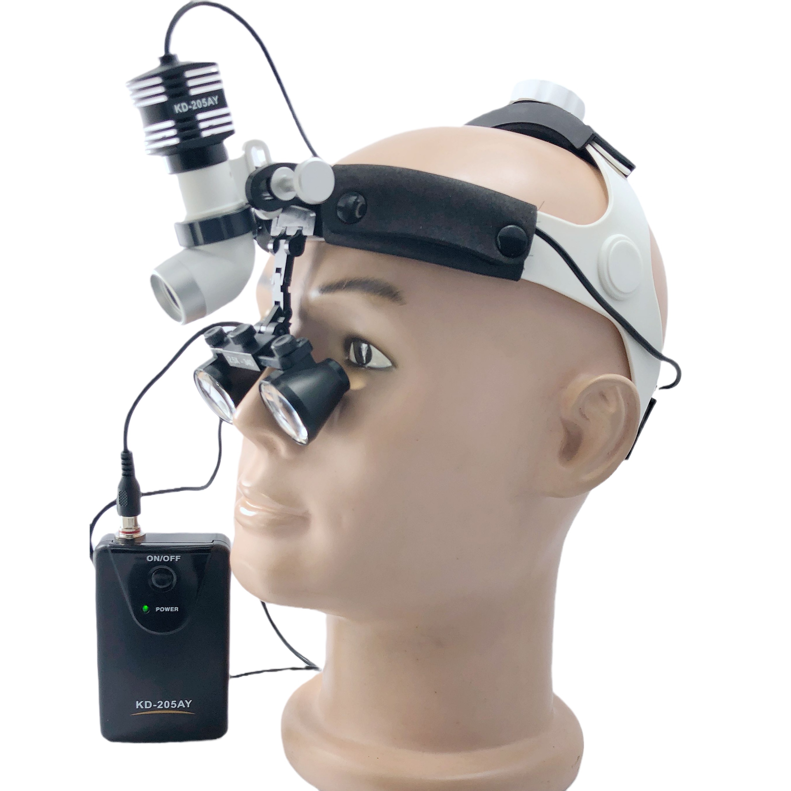 Headband Medical Lamps CKD205AY-1 with Galilean Dental surgical Loupes 2.5X 3.0X 3.5X