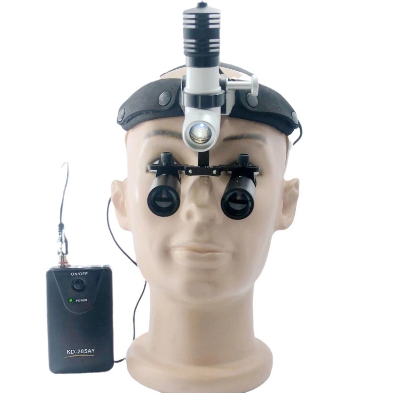 Heaband Surgical LED lights CKD205AY1 with Prismatic dental surgical loupes 3.0X8.0X