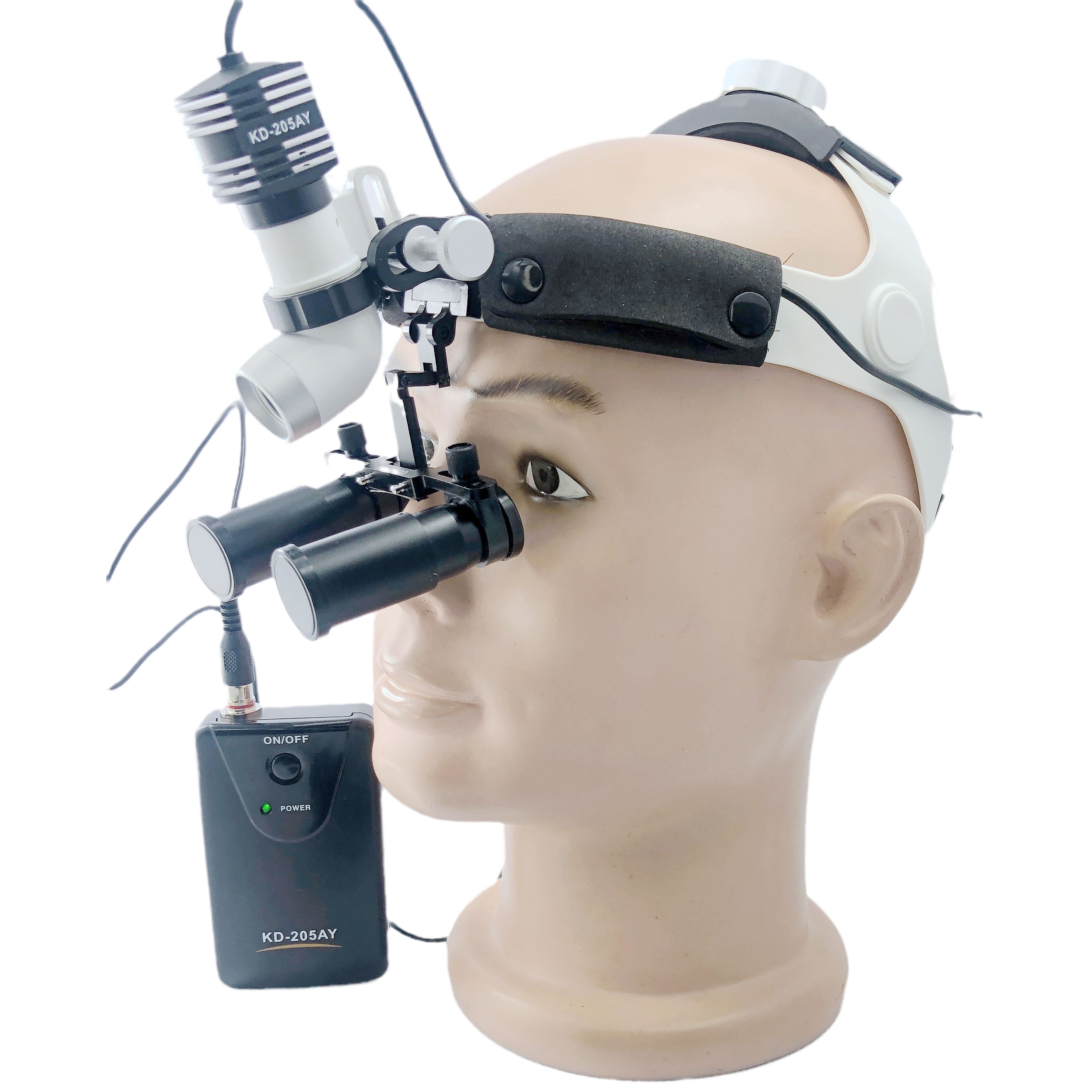 Heaband Surgical  LED lights CKD205AY-1 with Prismatic dental surgical loupes 3.0X-8.0X