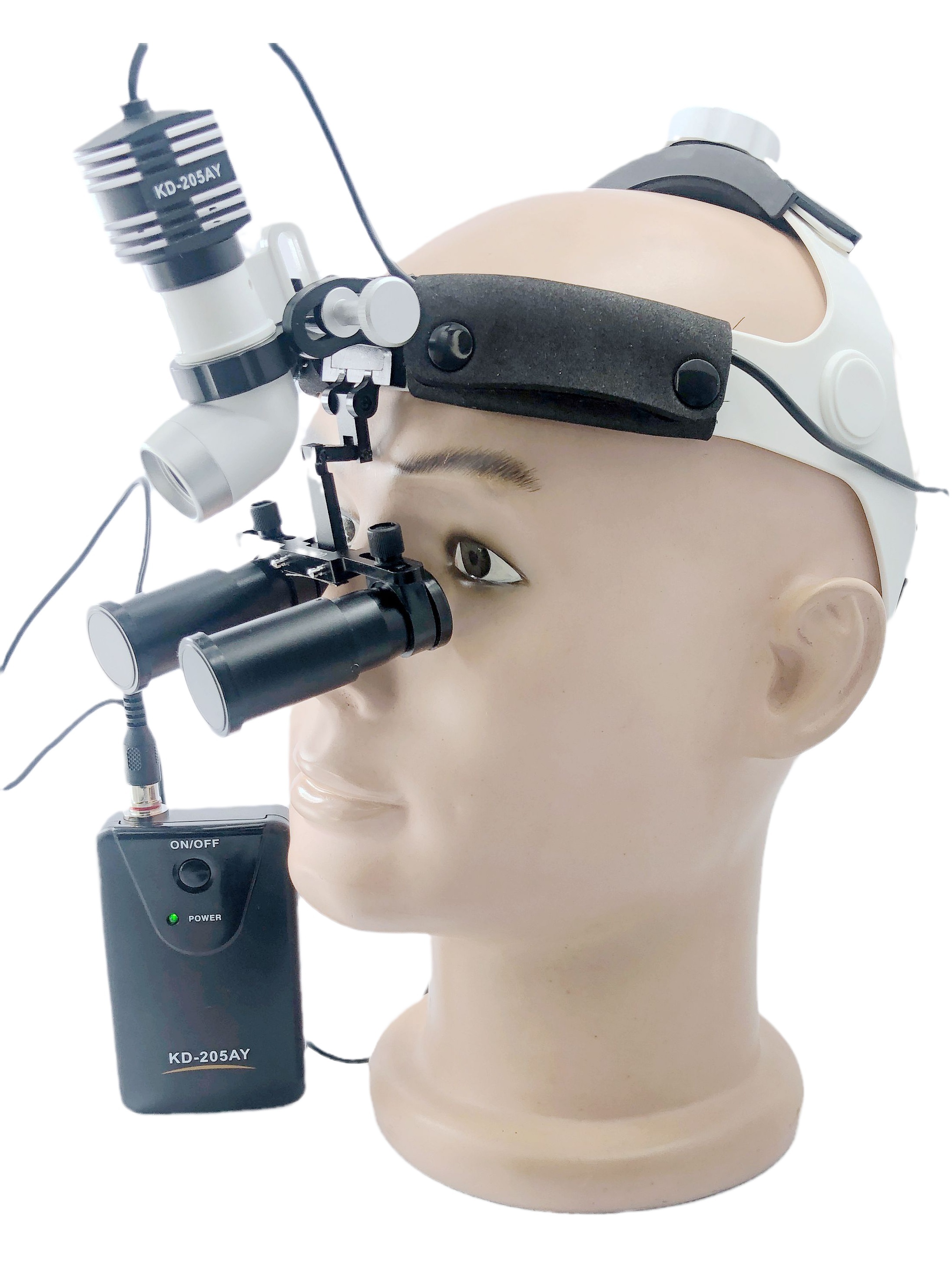 Heaband Surgical  LED lights CKD205AY-1 with Prismatic dental surgical loupes 3.0X-8.0X