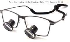 New Design Slim Custom-Made TTL Dental loupes Surgical loupes Medical Magnifying Glasses 2.5x 3.0x 3.5x Al-Mg Frames