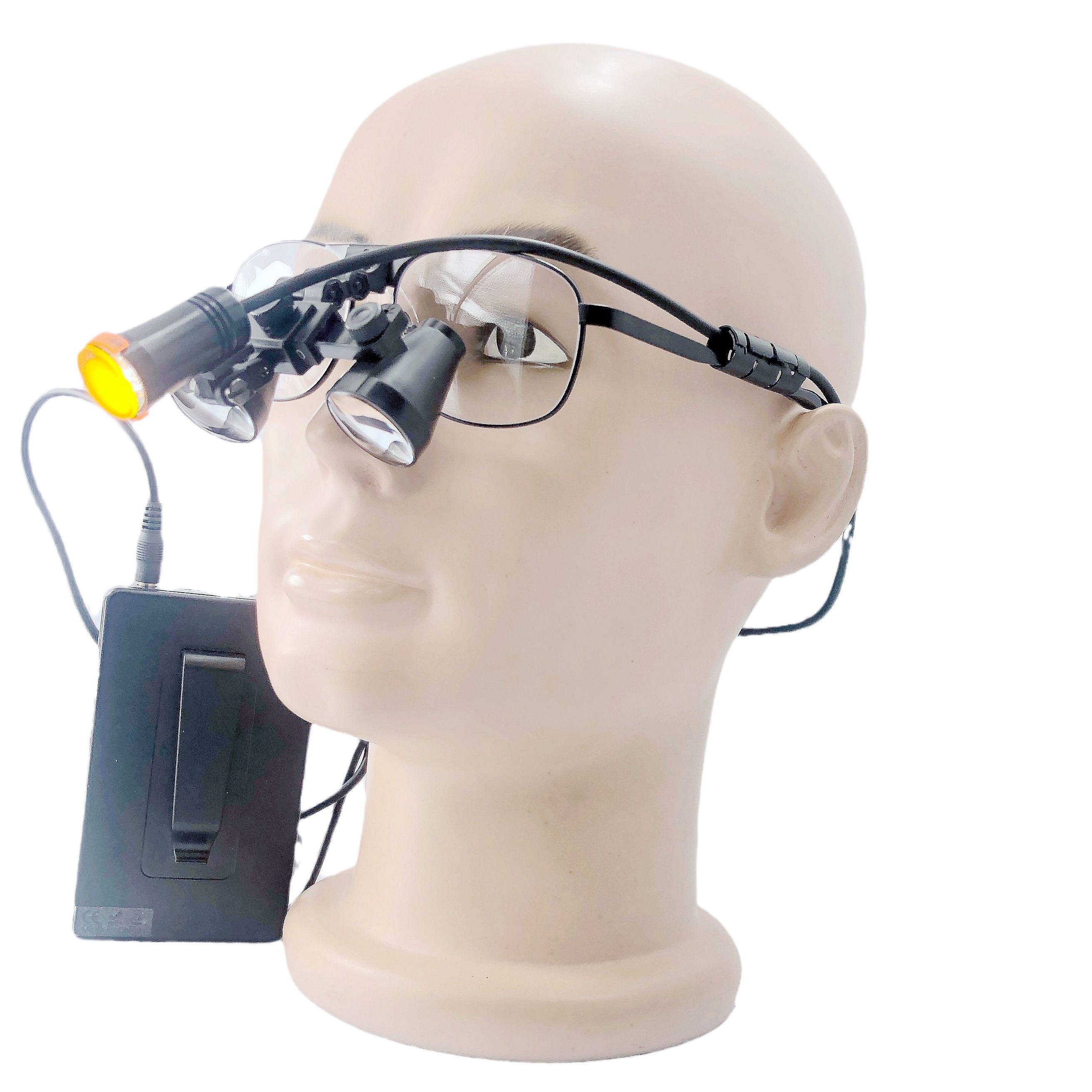  CHL medical light CHL-JC-M08P-CP with Flip Up dental surgical loupes  2.5x 3.0x 3.5x Titanium  frames 