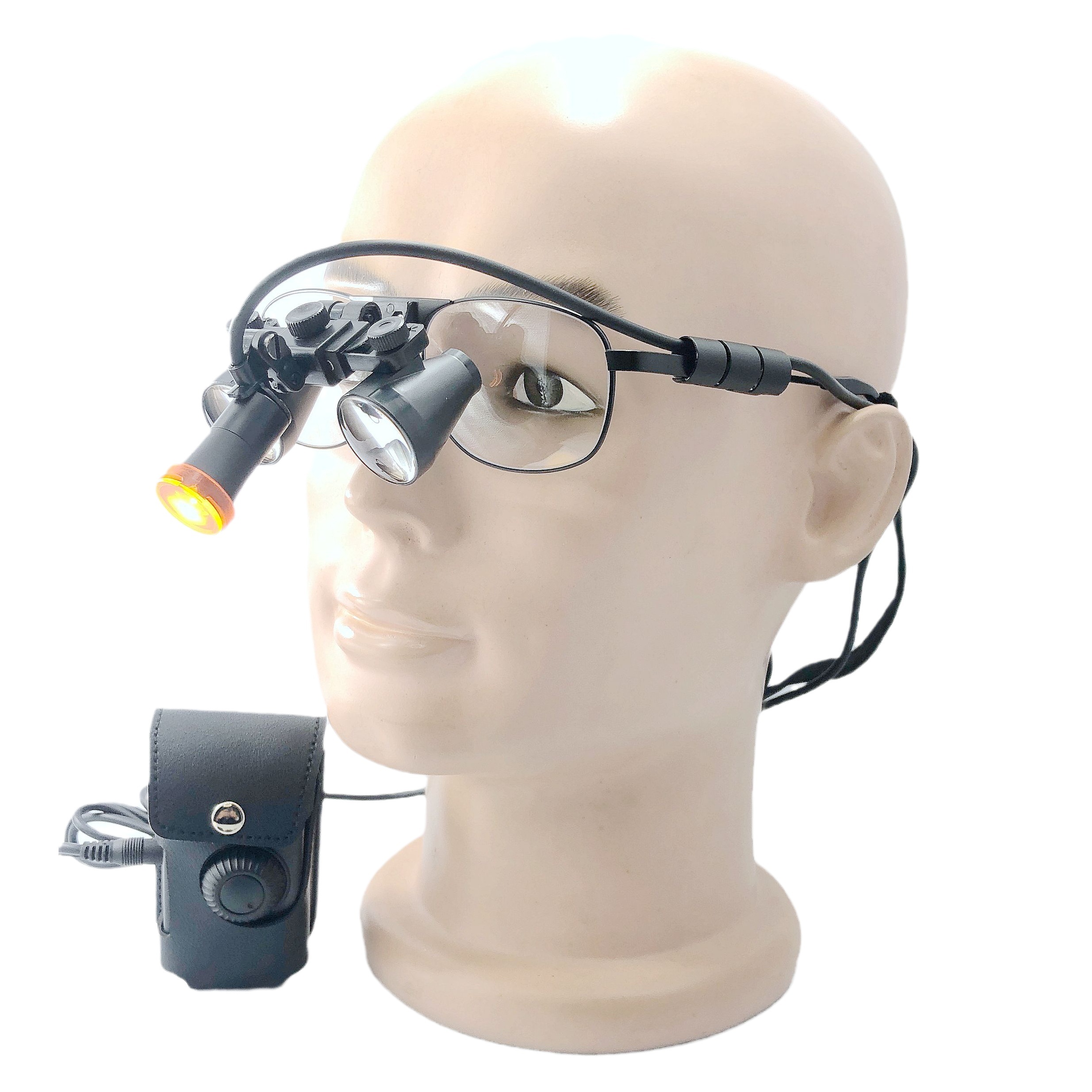 Medical light CHL-JC-M06C-BP With Flip Up dental surgical loupes  2.5x 3.0x 3.5x Titanium  frames 