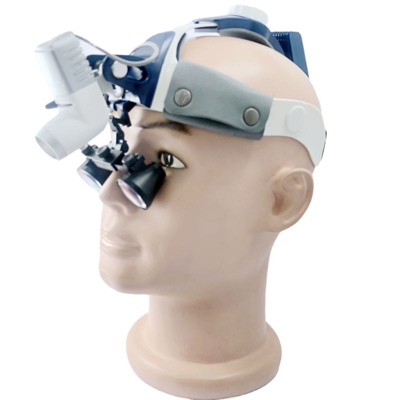 Headband Surgical LED light CKD205AY-2 with Galilean Loupes 2.5X 3.0X 3.5X  5W  (cordless)    2 pieces  battery