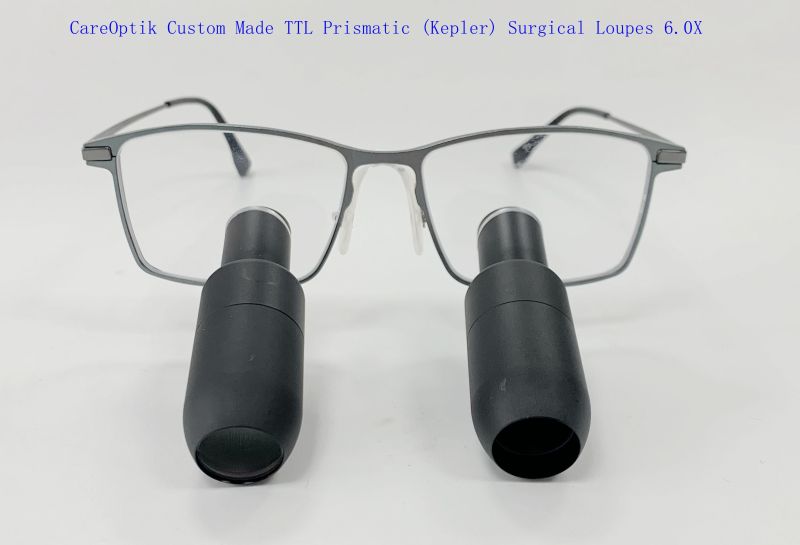 Custom Made TTL Prismatic (Kepler) Surgical Loupes 4.0X 5.0X 6.0X With Titanium Frames