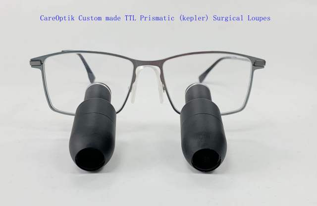 Custom Made TTL Prismatic (Kepler) Surgical Loupes 4.0X 5.0X 6.0X With Titanium Frames