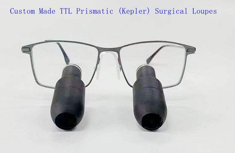 Careoptik Custom Made TTL Prismatic (Kepler) Surgical Loupes 4.0X 5.0X 6.0X With Titanium Frames