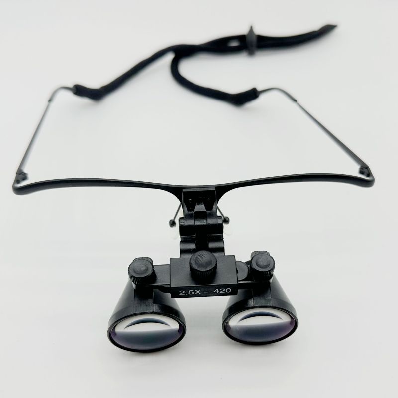 Flip Up dental surgical loupes 2.5X 3.0X 3.5X With no lens staiinless steel frames