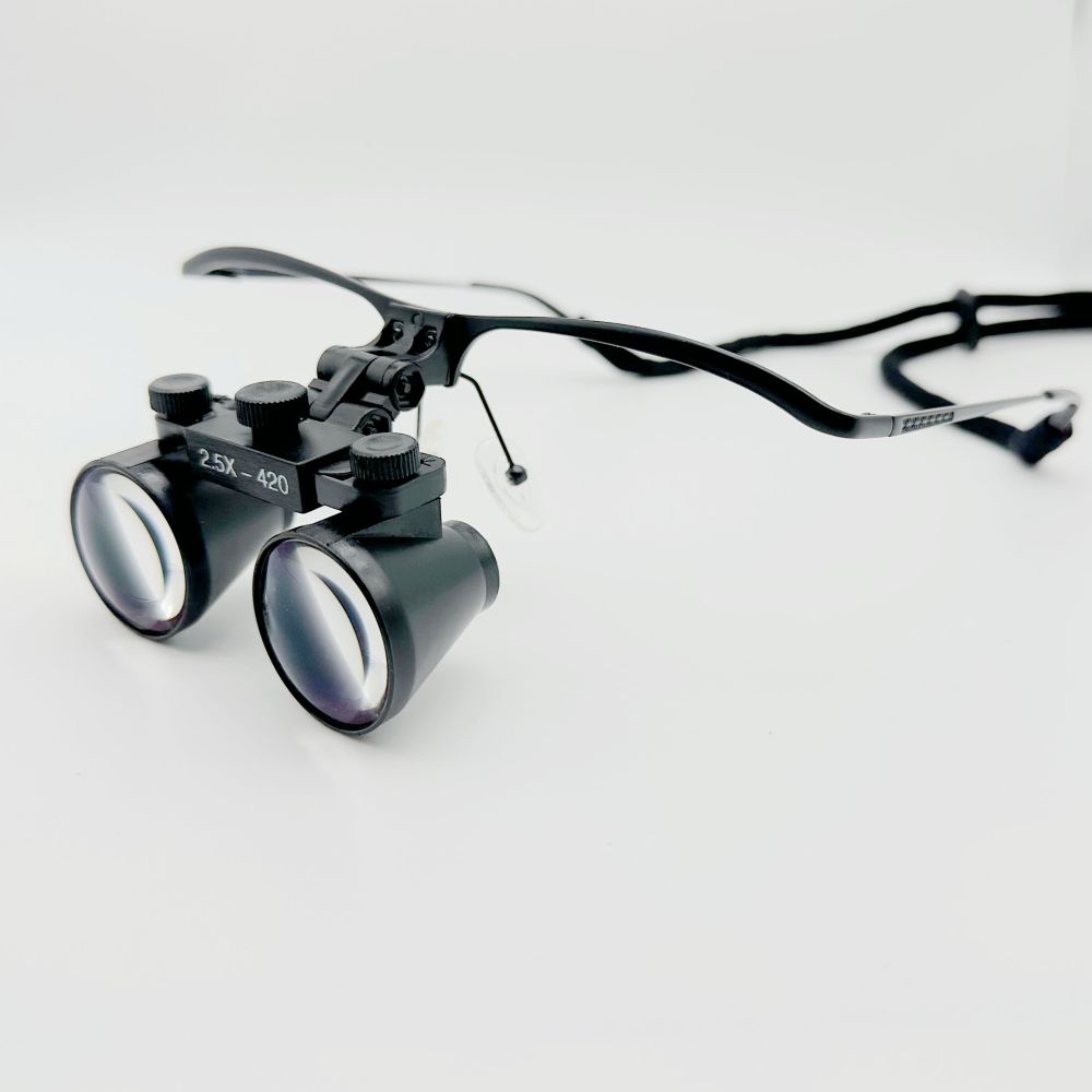 Flip Up dental surgical loupes 2.5X 3.0X 3.5X With no lens staiinless steel frames