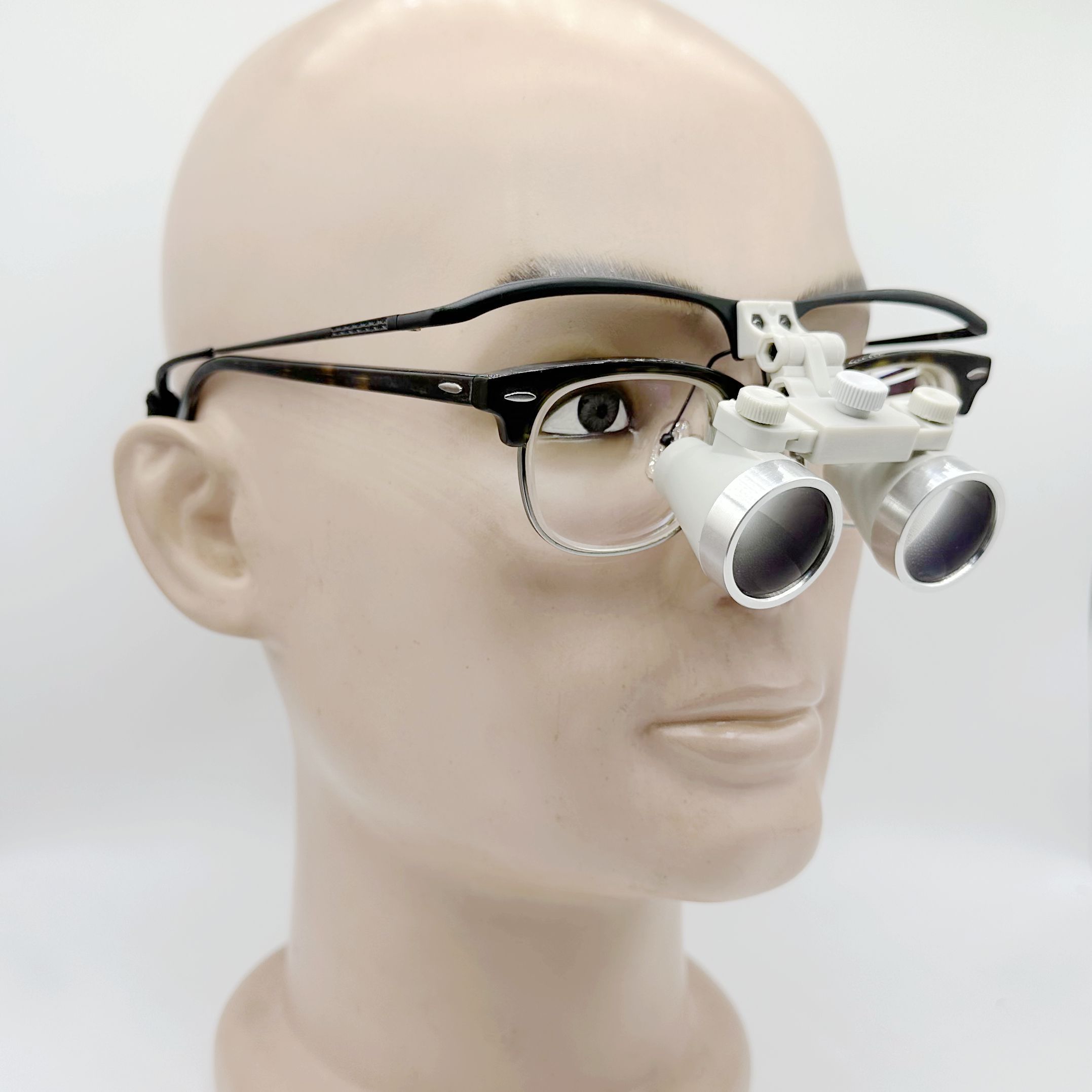 Flip Up waterproof dental surgical loupes 2.5X 3.0X 3.5X With no lens staiinless steel frames