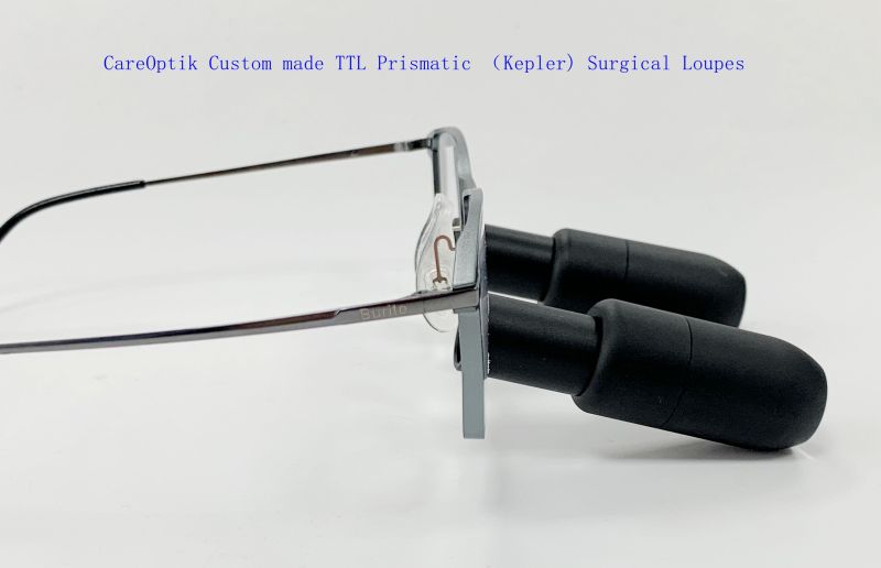 Custom Made TTL Prismatic (Kepler) Surgical Loupes 4.0X 5.0X 6.0X With Titanium Frames