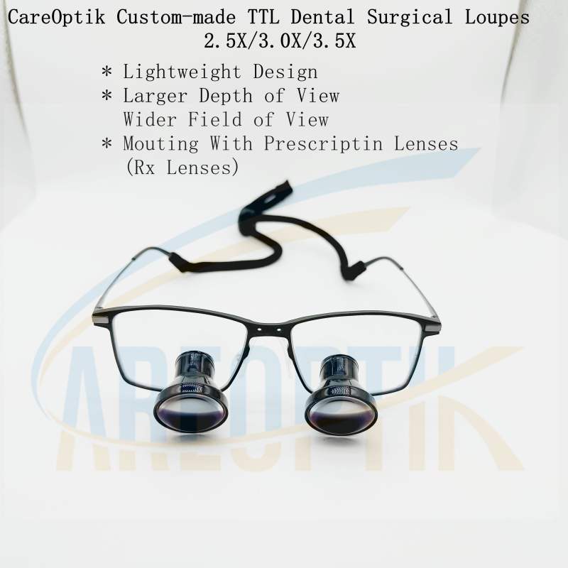 New design Slim Custom-Made TTL Dental loupes Surgical loupes Medical Magnifying Glasses 2.5x 3.0x 3.5x Al-Mg Frames