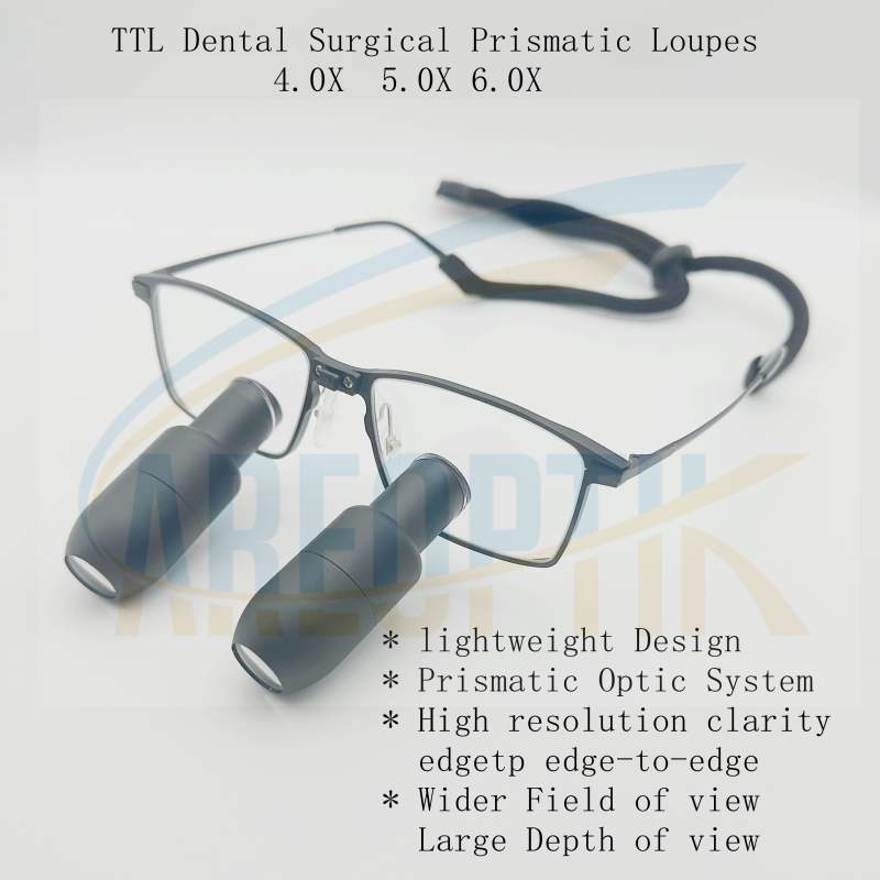 Careoptik Custom-Made TTL Prismatic (Kepler) Dental Surgical Loupes 4.0X 5.0X 6.0X With Titanium Frames
