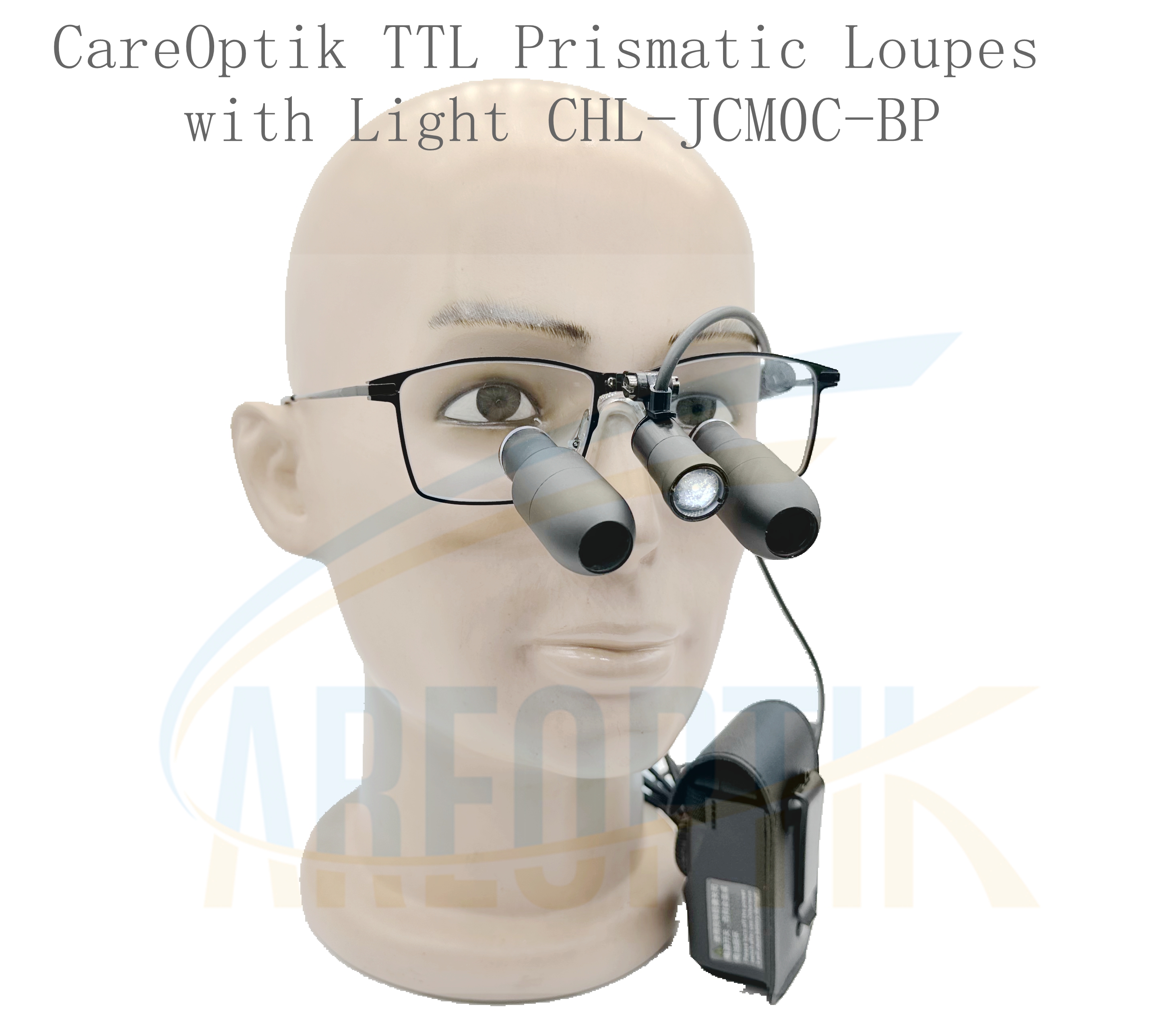careoptik TTL prismatic dental surgical loupes with light