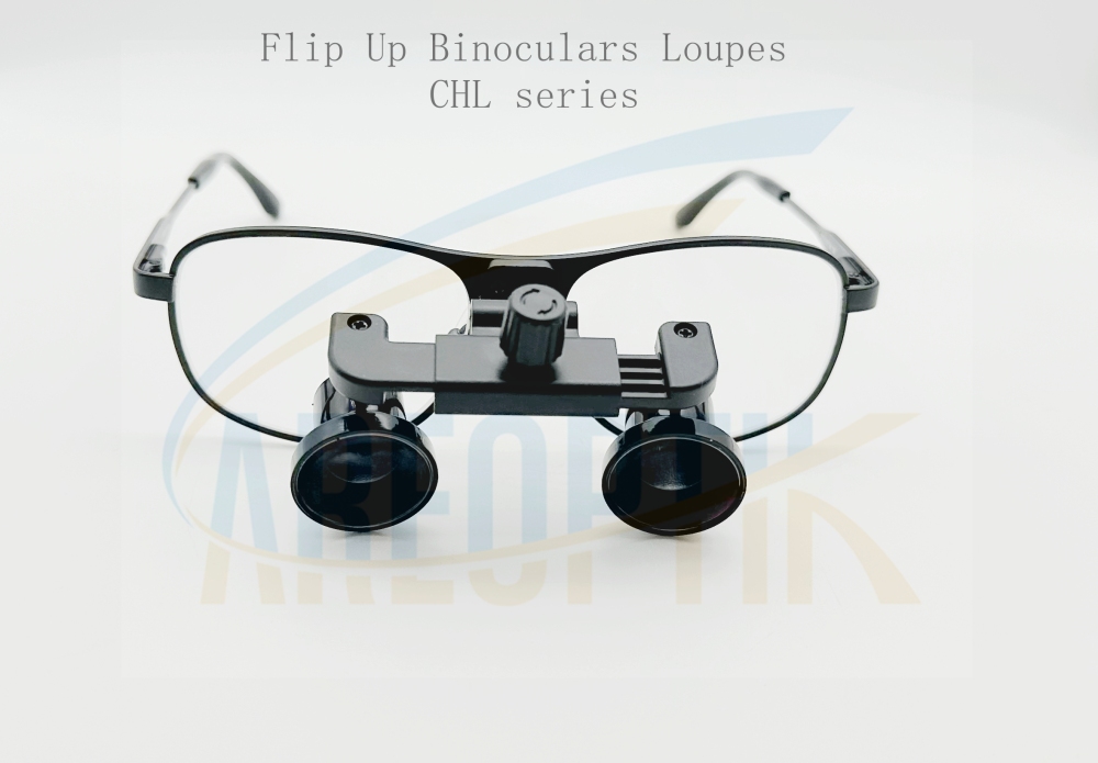 New Flip Up dental loupes surgical Loupes 2.5x 3.0x 3.5x with Titanium Frames CHL serie