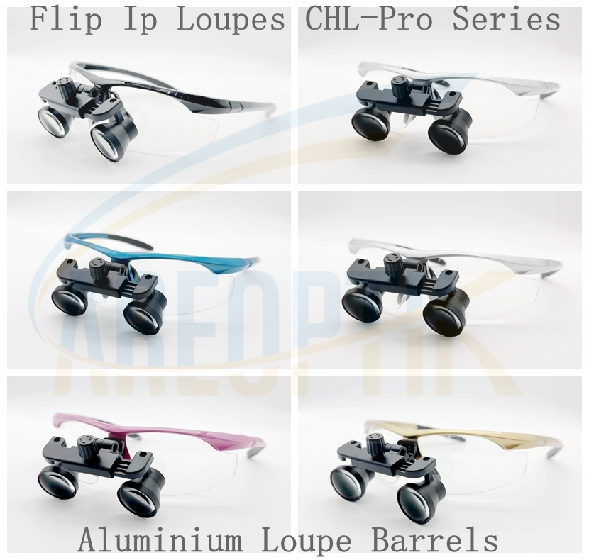 New Flip Up dental loupes surgical loupes 2.5x 3.0x 3.5x with Sports frames CHL-Pro serie