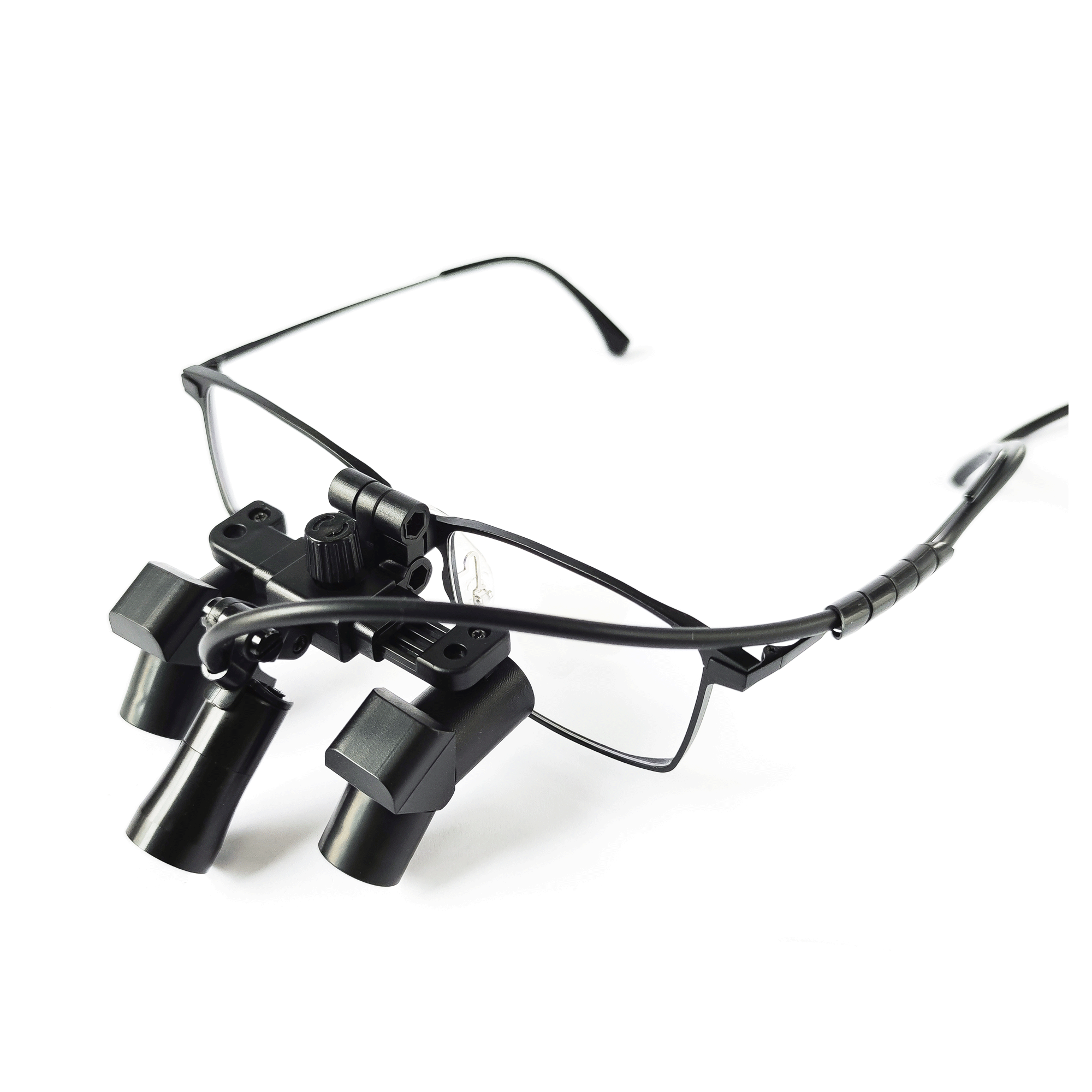Care Optik LED Light CHL-JCM-08P-CP with Flip Up Ergo Prismatic Dental Surgical Loupes 3.5x 4.5x 5.5x 6.5x