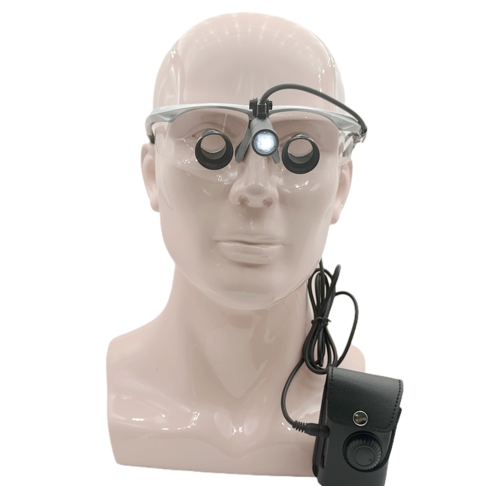 TTL Dental Loupes Surgical Loupes Medical Magnifying glasses  2.5x 3.0x 3.5x with Sports frames CHL series WIth Light CHL-JCM-06C-BP