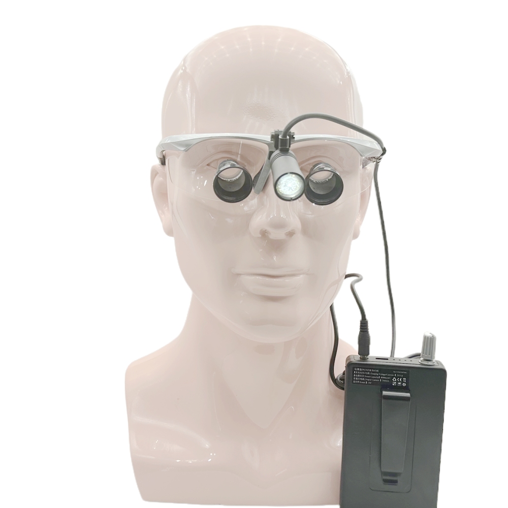 TTL Dental Loupes Surgical Loupes Medical Magnifying glasses  2.5x 3.0x 3.5x with Sports frames CHL series WIth Light CHL-JCM-08P-CP