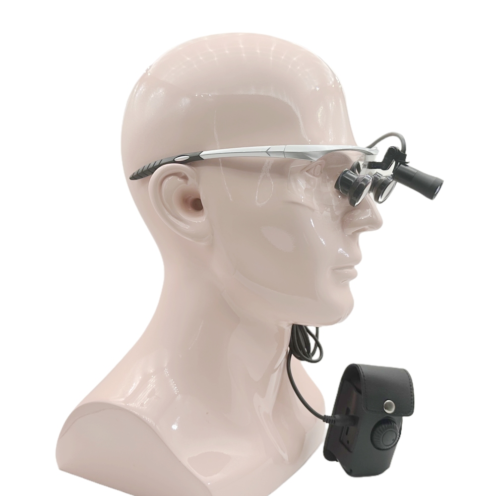 TTL Dental Loupes Surgical Loupes Medical Magnifying glasses  2.5x 3.0x 3.5x with Sports frames CHL series WIth Light CHL-JCM-06C-BP