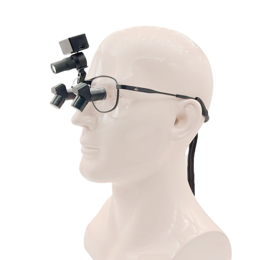 CareOptik Custom-made Ergo TTL Prismatic Loupes 3.5x 4.5x 5.5x 6.5x with Cordless Medical Light CHL-D