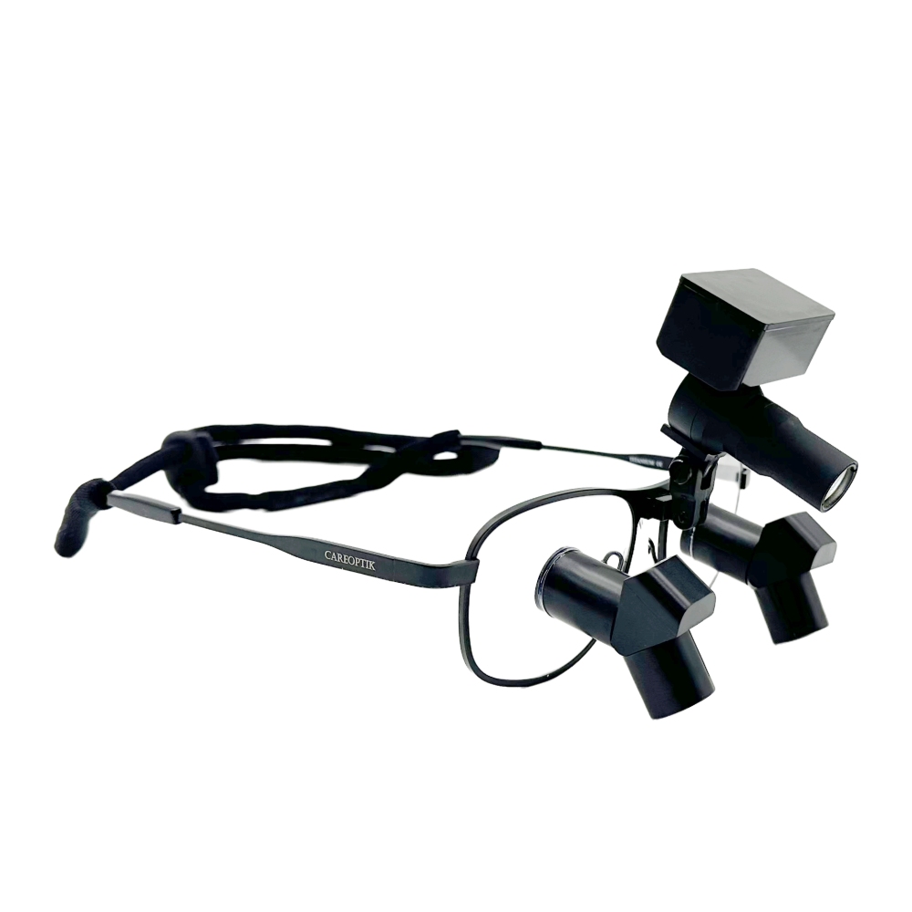 CareOptik Custom-made Ergo TTL Prismatic Loupes 3.5x 4.5x 5.5x 6.5x with Cordless Medical Light CHL-D