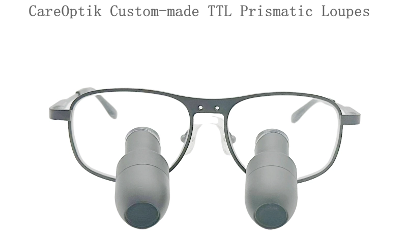 Careoptik Custom-Made TTL Prismatic (Kepler) Dental Surgical Loupes 4.0X 5.0X 6.0X With Titanium Frames