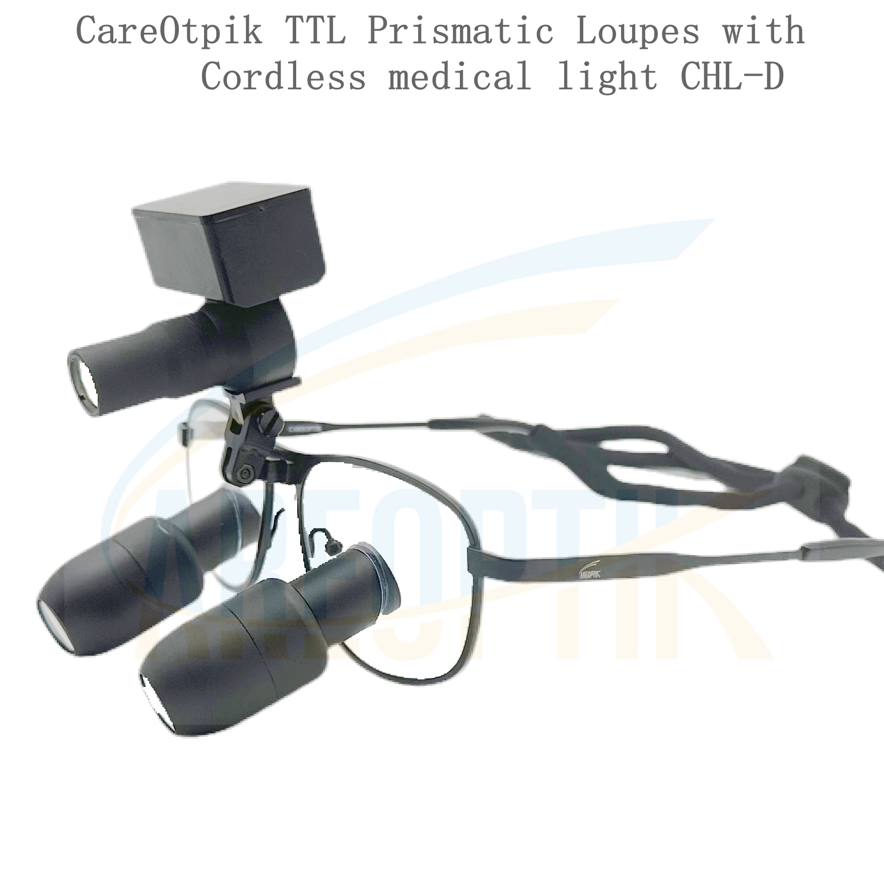 Custom-Made TTL Prismatic Dental Surgical Loupes 4.0X 5.0X 6.0X Titanium Frames with Cordless Lights CHL-D