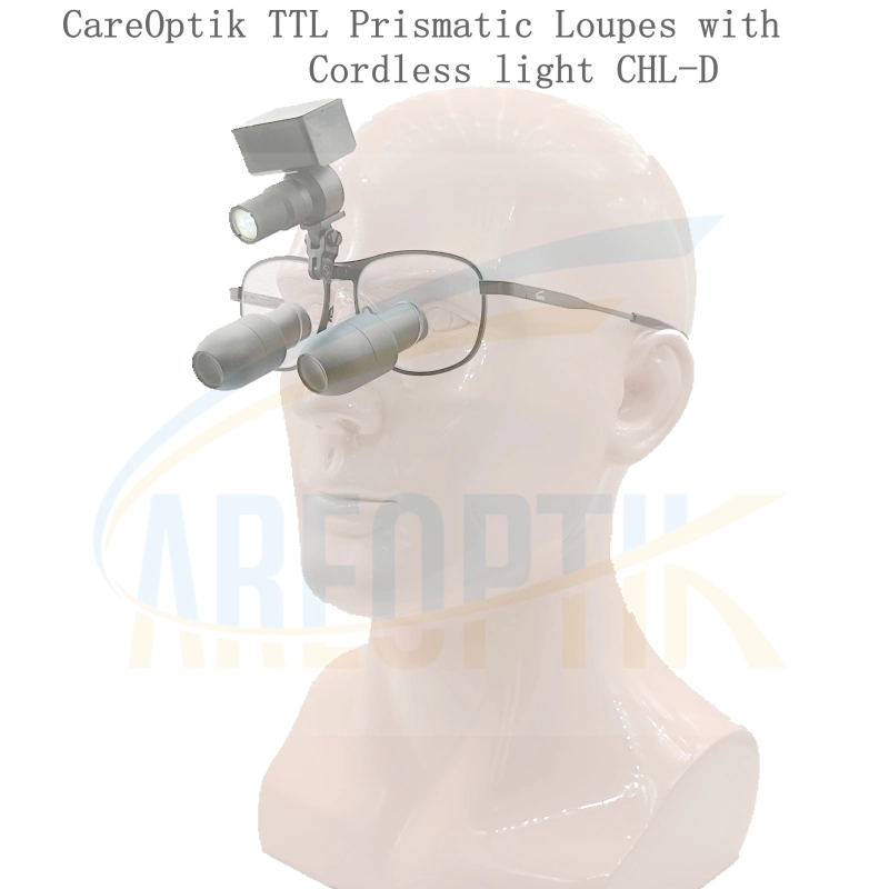 Careoptik Custom-Made TTL Prismatic (Kepler) Dental Surgical Loupes 4.0X 5.0X 6.0X With Titanium Frames