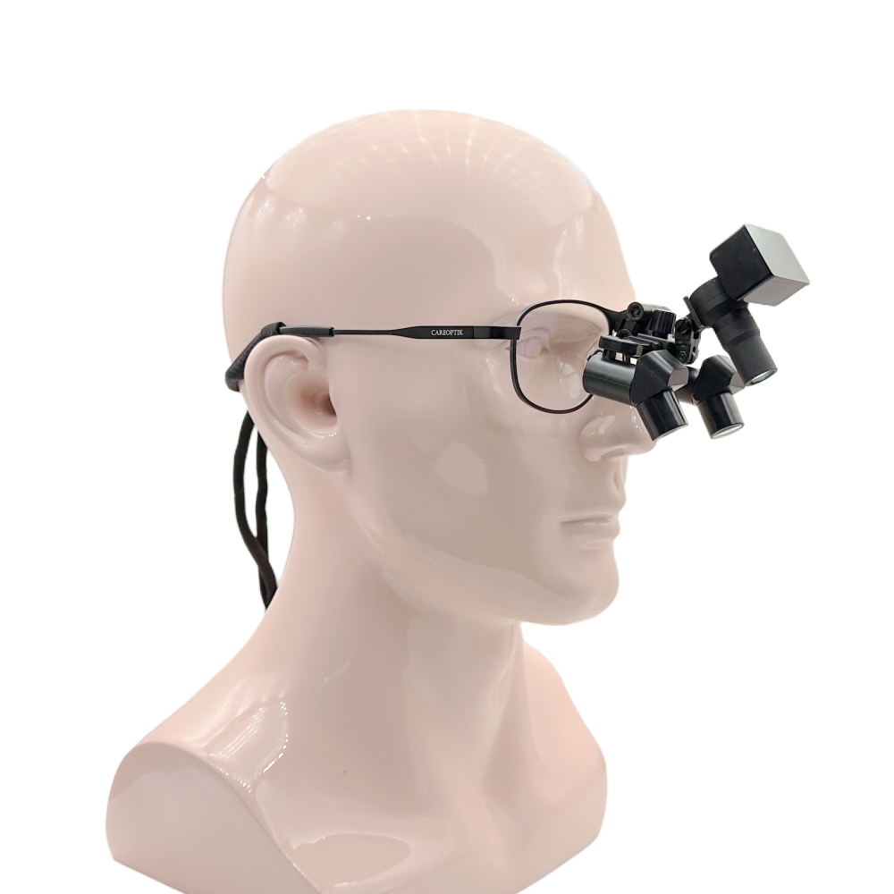 CareOptik Cordless light CHL-D  with Flip Up Ergo Prismatic Dental Surgical Loupes 3.5x 4.5x 5.5x 6.5x