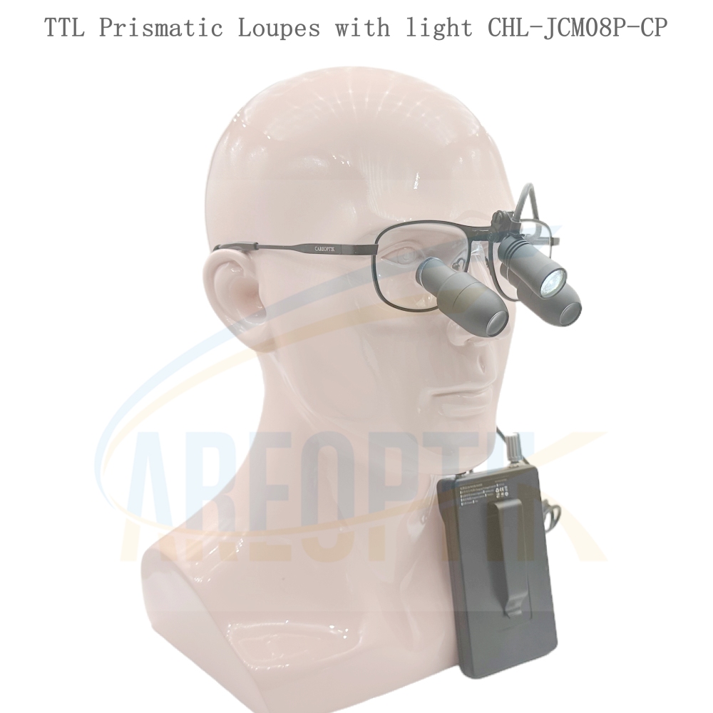 Careoptik Custom Made TTL Prismatic (Kepler) Dental Surgical Loupes with Medical Headlight CHL-M08