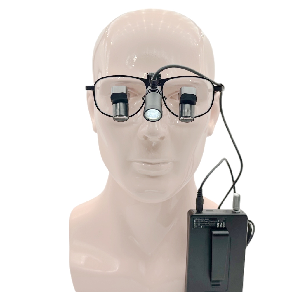 CareOptik Custom-made Ergo TTL Prismatic Loupes 3.5x 4.5x 5.5x 6.5x with Medical light CHL-JCM08P-CP
