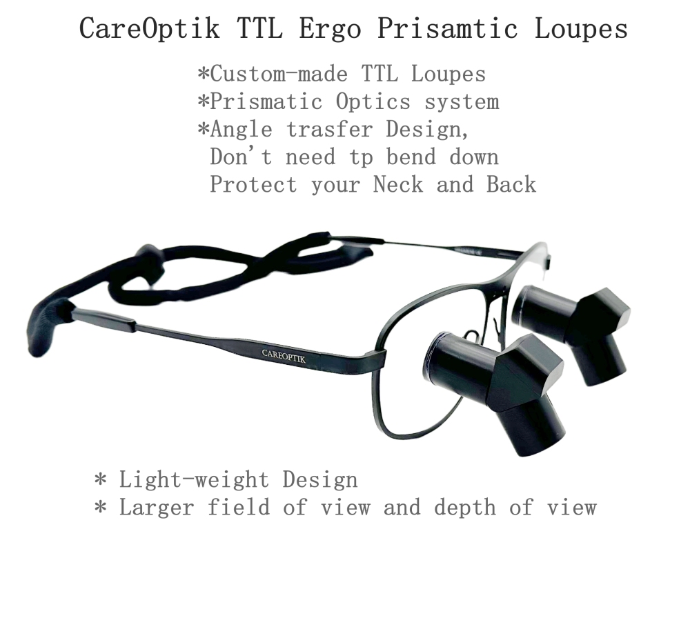 CareOptik Custom-made Ergo TTL Prismatic Loupes 3.5x 4.5x 5.5x 6.5x
