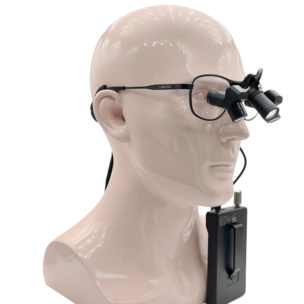 CareOptik Custom-made Ergo TTL Prismatic Loupes 3.5x 4.5x 5.5x 6.5x with Medical light CHL-JCM08P-CP