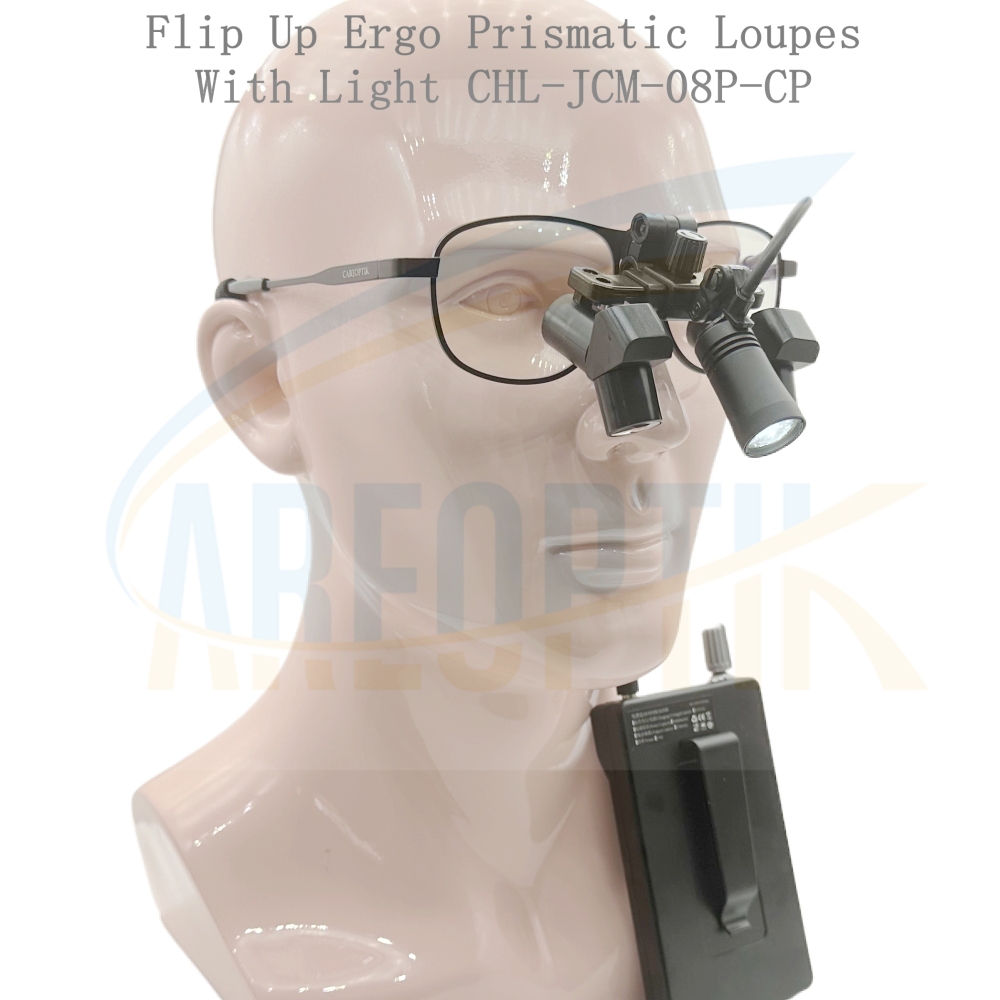 CareOptik Flip Up Ergo Prismatic Dental Surgical Loupes 3.5x 4.5x 5.5x 6.5x