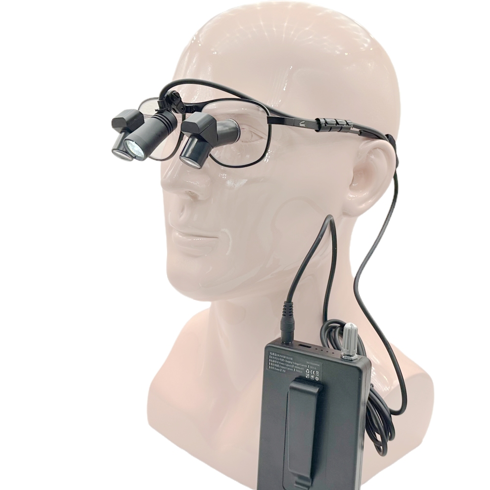 CareOptik Custom-made Ergo TTL Prismatic Loupes 3.5x 4.5x 5.5x 6.5x with Medical light CHL-JCM08P-CP
